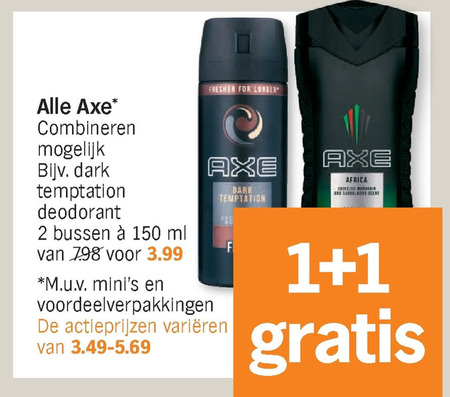 Axe   deodorant, douchegel folder aanbieding bij  Albert Heijn - details