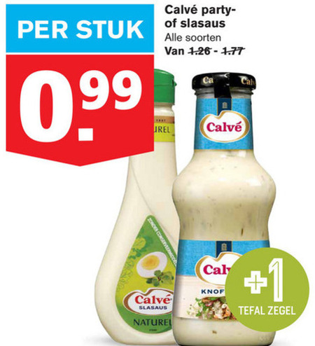 Calve   snacksaus folder aanbieding bij  Hoogvliet - details