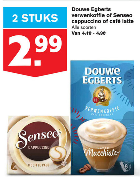 Douwe Egberts Senseo   oploskoffie, koffiepad folder aanbieding bij  Hoogvliet - details