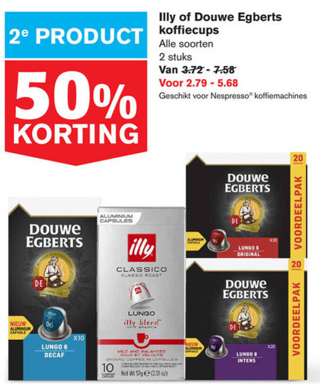 Douwe Egberts   koffiecups folder aanbieding bij  Hoogvliet - details