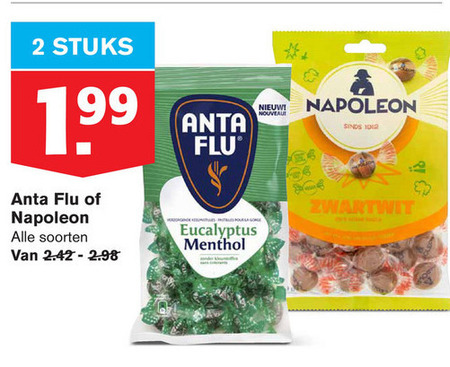 Anta Flu   snoep, keelpastilles folder aanbieding bij  Hoogvliet - details