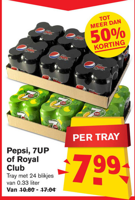 7-Up   cola, frisdrank folder aanbieding bij  Hoogvliet - details