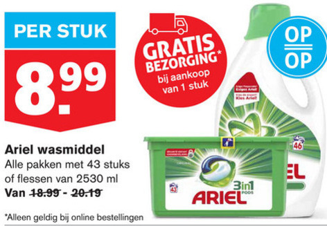 Ariel   wasmiddel folder aanbieding bij  Hoogvliet - details