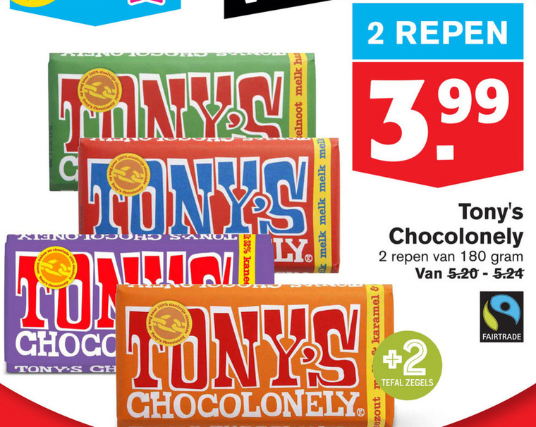 Tony Chocolony   chocolade folder aanbieding bij  Hoogvliet - details