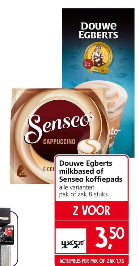 Douwe Egberts   oploskoffie, koffiepad folder aanbieding bij  Jan Linders - details