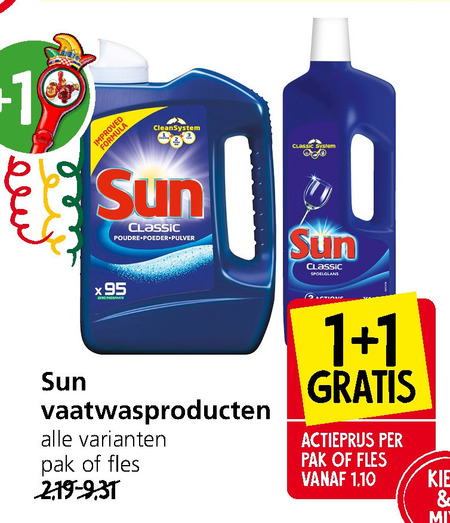 Sun   spoelglans, vaatwasmiddel folder aanbieding bij  Jan Linders - details