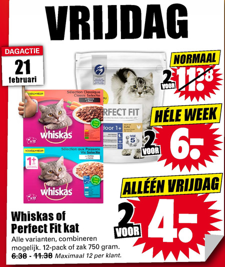 Whiskas   kattenvoer folder aanbieding bij  Dirk - details