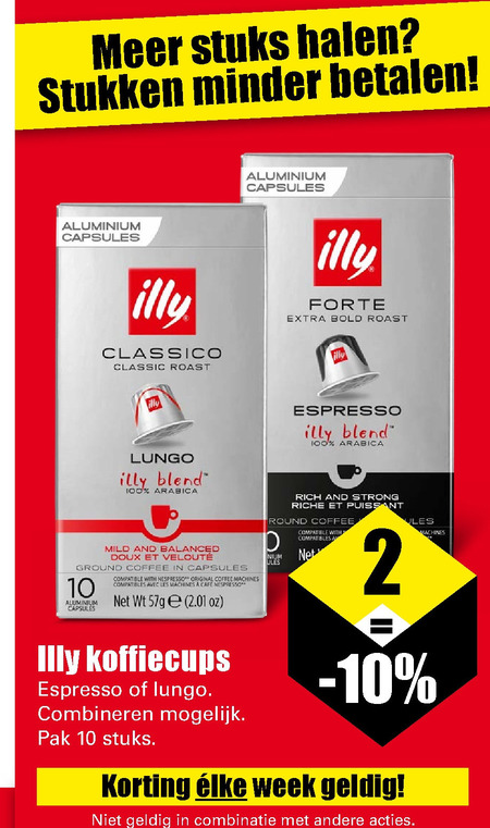 Illy   koffiecups folder aanbieding bij  Dirk - details