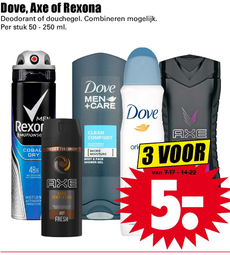 Dove   deodorant, douchegel folder aanbieding bij  Dirk - details