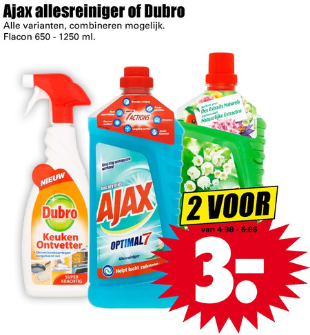 Dubro   allesreiniger, ontvetter folder aanbieding bij  Dirk - details