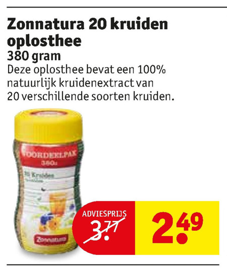 Zonnatura   thee folder aanbieding bij  Kruidvat - details