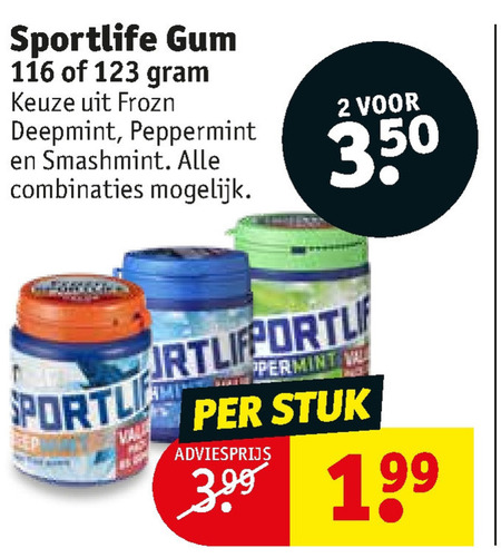 Sportlife   kauwgom folder aanbieding bij  Kruidvat - details