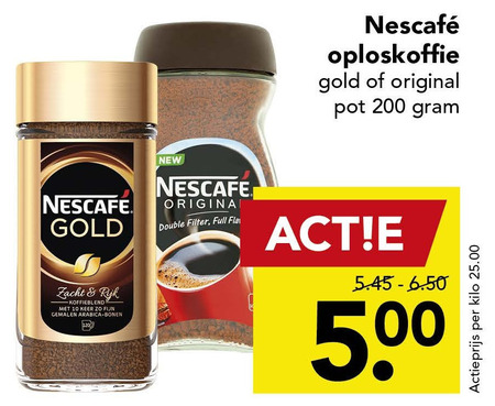 Nescafe   oploskoffie folder aanbieding bij  Deen - details