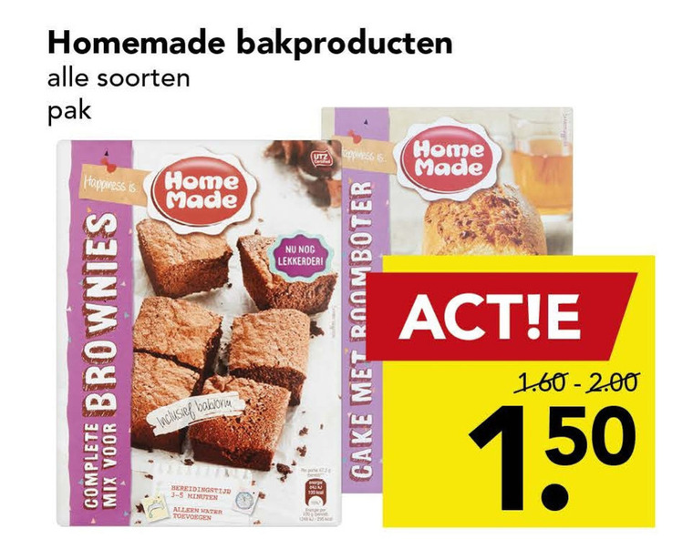 Homemade   bakmix, cakemix folder aanbieding bij  Deen - details