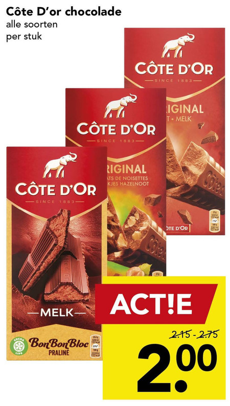 Cote D Or   chocolade folder aanbieding bij  Deen - details