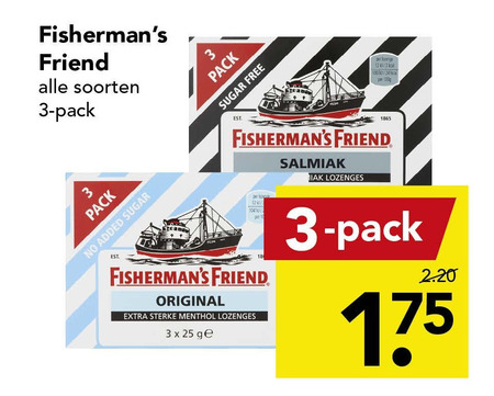 Fishermans Friend   keelpastilles folder aanbieding bij  Deen - details