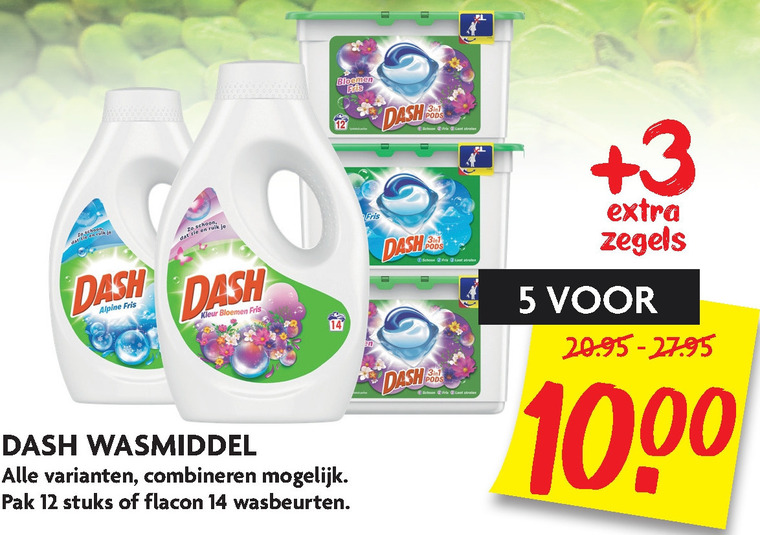 Dash   wasmiddel folder aanbieding bij  Dekamarkt - details