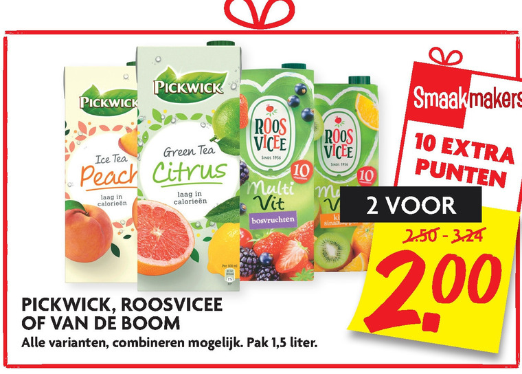 Roosvicee   ice tea, fruitdrank folder aanbieding bij  Dekamarkt - details