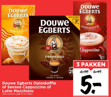 Douwe Egberts Senseo   oploskoffie, koffiepad folder aanbieding bij  Vomar - details