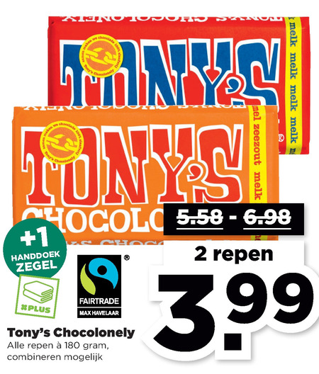 Tony Chocolony   chocolade folder aanbieding bij  Plus - details