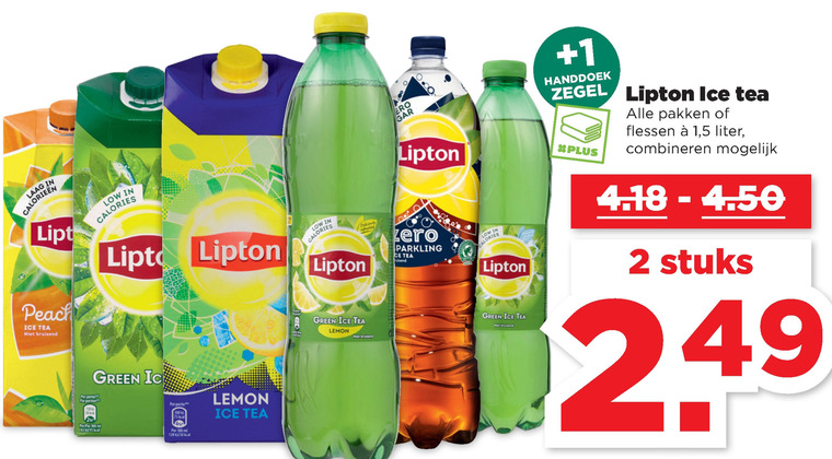 Lipton   ice tea folder aanbieding bij  Plus - details