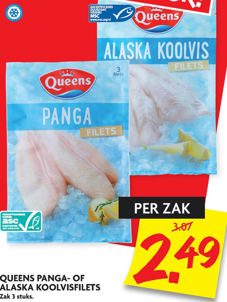 Queens   pangasius, koolvis folder aanbieding bij  Dekamarkt - details