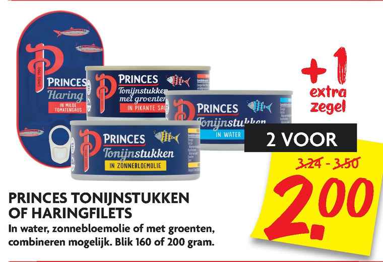 Princes   tonijn in blik, haring folder aanbieding bij  Dekamarkt - details