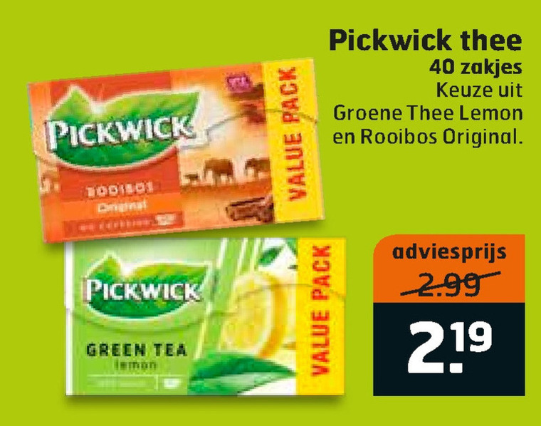 Pickwick   thee folder aanbieding bij  Trekpleister - details