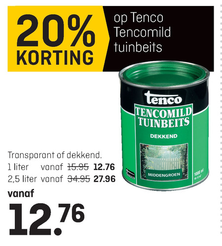 Tenco   beits folder aanbieding bij  Hubo - details