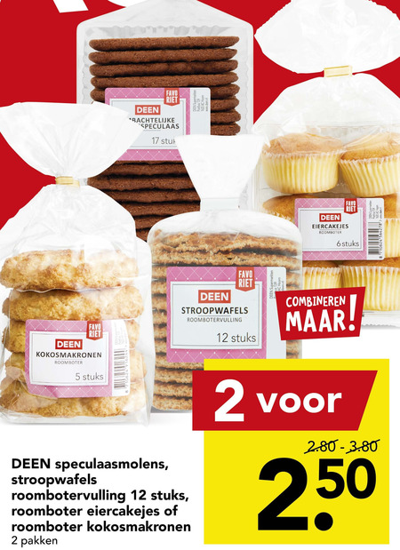 Deen Huismerk   kokosmakronen, stroopwafels folder aanbieding bij  Deen - details