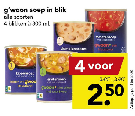 Gwoon   soep folder aanbieding bij  Deen - details