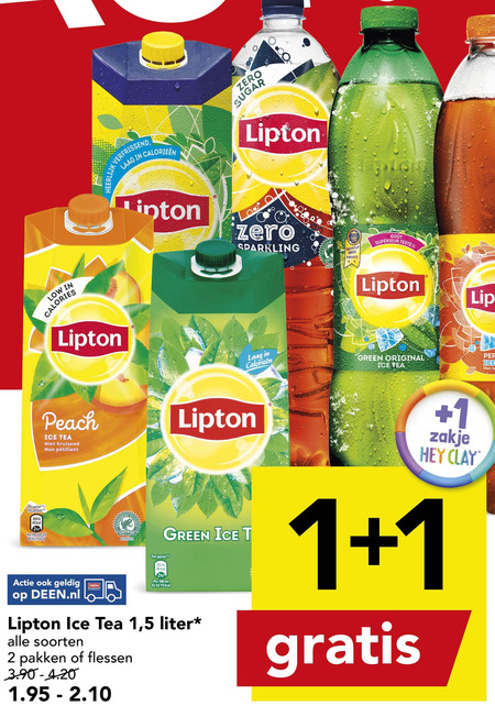 Lipton   ice tea folder aanbieding bij  Deen - details