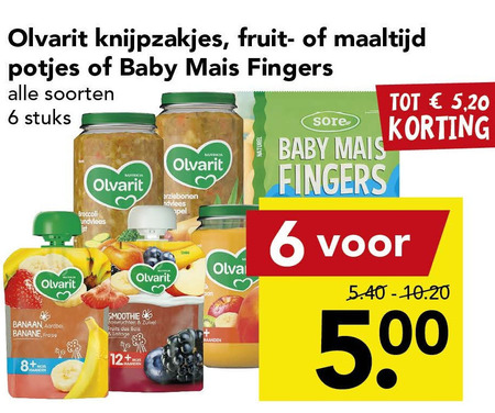 Olvarit   babyvoeding folder aanbieding bij  Deen - details