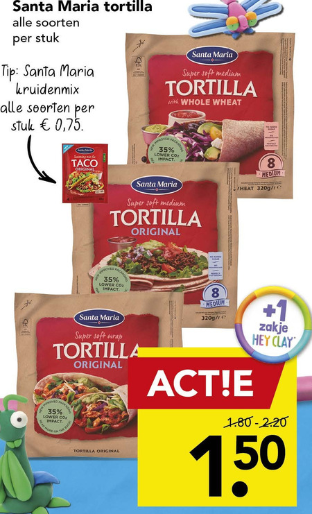 Santa Maria   tortilla folder aanbieding bij  Deen - details