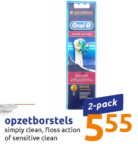 Braun Oral-B   opzetborstel folder aanbieding bij  Action - details