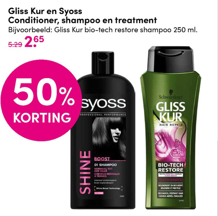 Gliss Kur   shampoo, conditioner folder aanbieding bij  DA - details