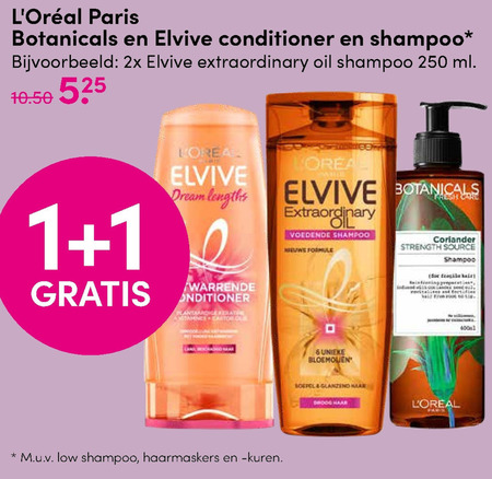 L Oreal Botanicals   conditioner, shampoo folder aanbieding bij  DA - details