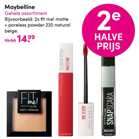 Maybelline   mascara, nagellak folder aanbieding bij  DA - details