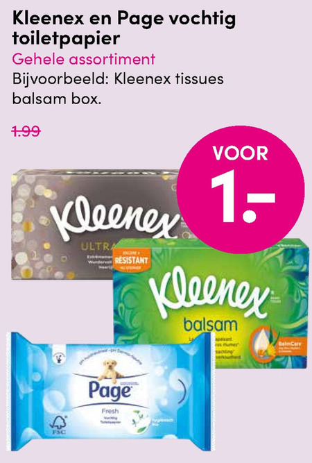 Page   vochtig toiletpapier, tissue folder aanbieding bij  DA - details