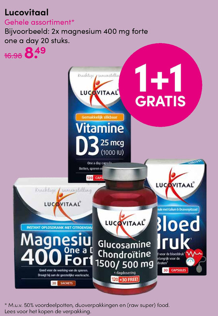 Lucovitaal   voedingssupplement folder aanbieding bij  DA - details