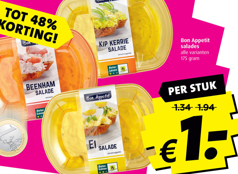 Bon Appetit   salade folder aanbieding bij  Boni - details