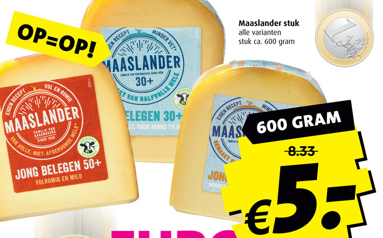 Maaslander   kaas folder aanbieding bij  Boni - details