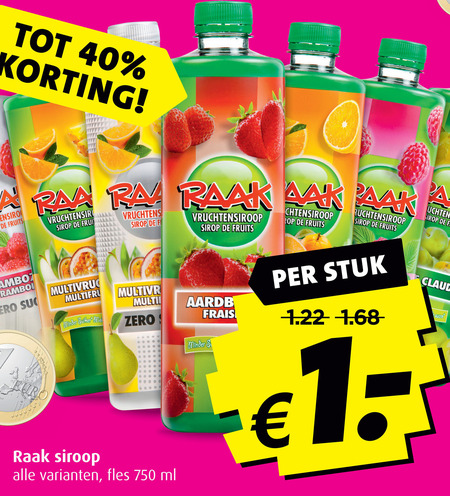 Raak   limonadesiroop folder aanbieding bij  Boni - details