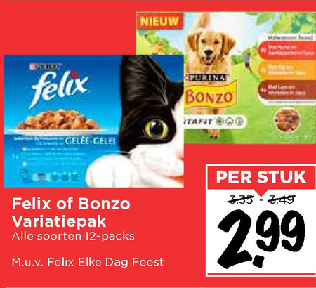 Bonzo   kattenvoer, hondenvoer folder aanbieding bij  Vomar - details