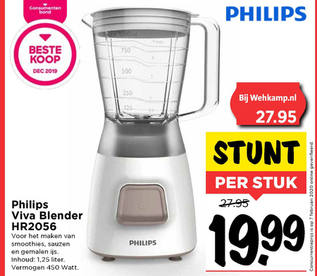 Philips   blender folder aanbieding bij  Vomar - details