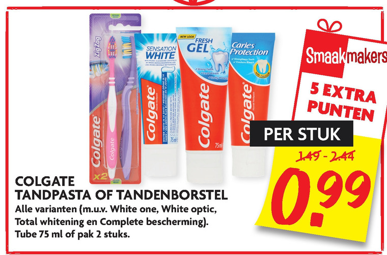 Colgate   tandenborstel, tandpasta folder aanbieding bij  Dekamarkt - details