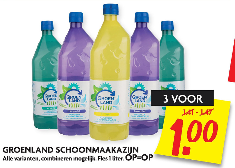 Groenland   schoonmaakazijn folder aanbieding bij  Dekamarkt - details