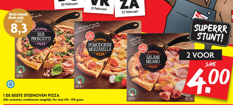 1 De Beste   diepvriespizza folder aanbieding bij  Dekamarkt - details