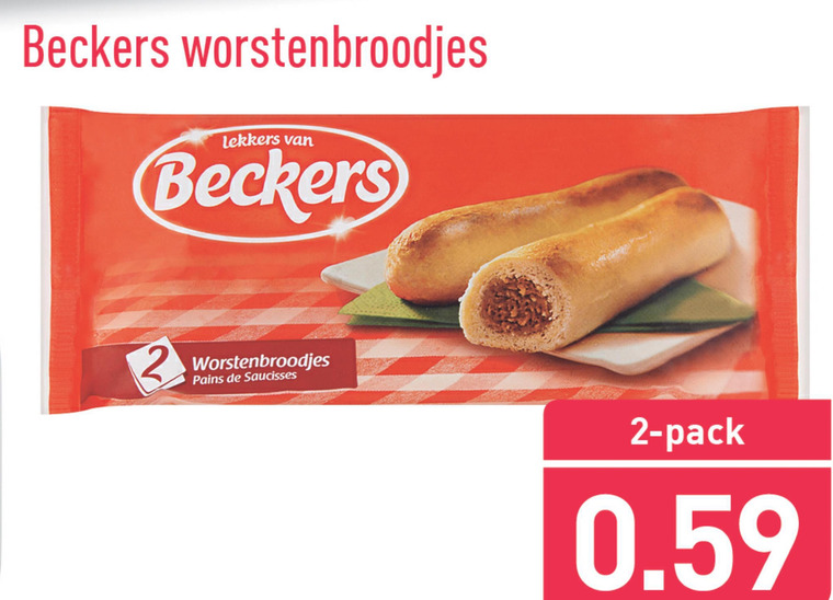 Beckers   worstenbroodjes folder aanbieding bij  Aldi - details