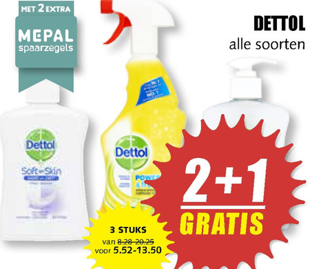 Dettol   handzeep, vochtige schoonmaakdoekjes folder aanbieding bij  MCD Supermarkt Basis - details